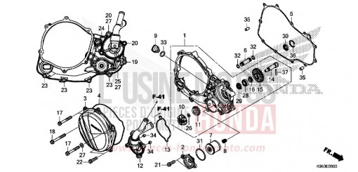 PANNEAU CARTER-MOTEUR D./POMPE A EAU CRF250RK de 2019